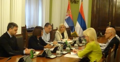 20 September 2016 National Assembly Speaker Maja Gojkovic in meeting with Minister of Culture and the Media Vladan Vukosavljevic
